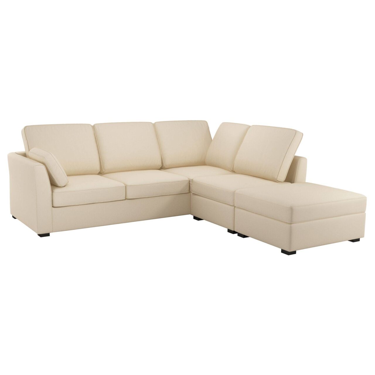 Web JPG 2D CANAPE TISSU ANGLE BEIGE MOUSSE NORD MARBELLA 10029672 CAMIF SIGNATURE - Canapé d'angle réversible tissu coton déhoussable Marbella