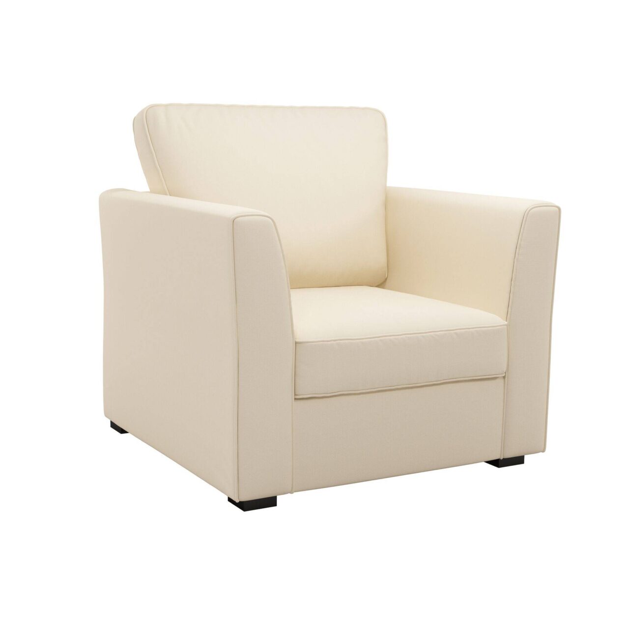 Web JPG 2D FAUTEUIL TISSU BEIGE MOUSSE NORD MARBELLA 10029606 CAMIF SIGNATURE - Fauteuil tissu coton déhoussable Marbella