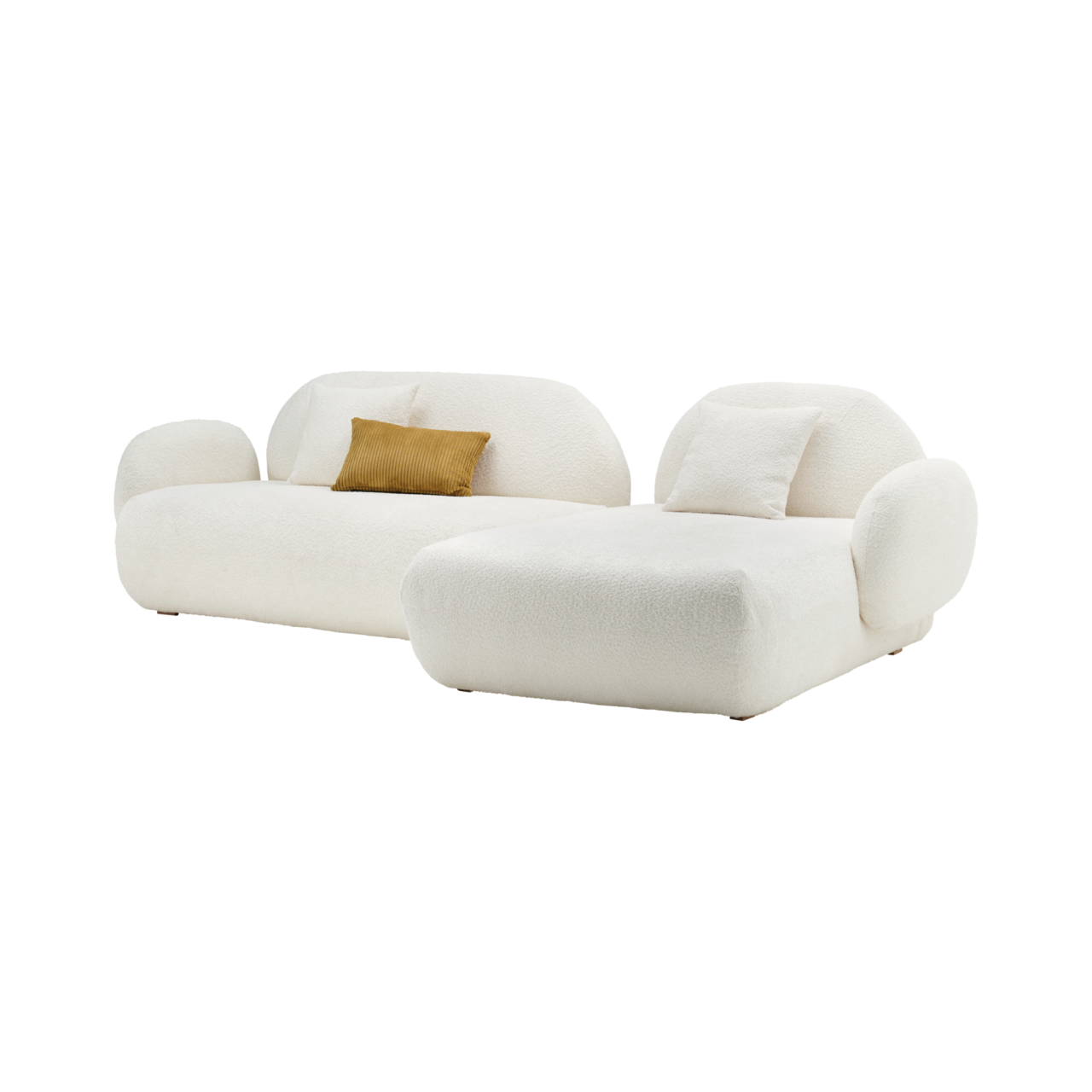 Web PNG 01 de canapes et fauteuils canapes d angle droit camif edition beige tissus omega camif 100384161849 CAMIF SIGNATURE - Canapé d'angle bouclette Oméga