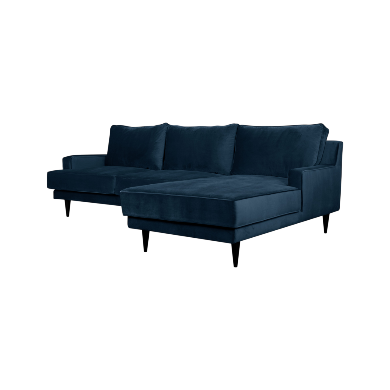 Web PNG 01 de canapes et fauteuils canapes d angle gauche camif edition bleu tissus oscar camif 100331871011 CAMIF SIGNATURE - Canapé d'angle velours Oscar