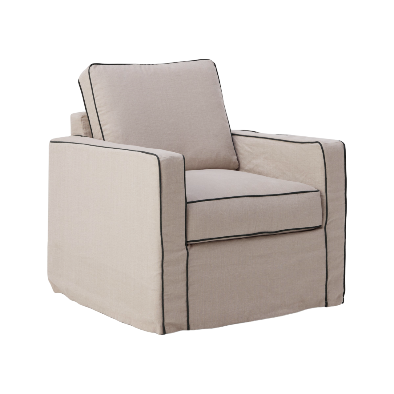CAMIF SIGNATURE - Fauteuil coton/lin déhoussable Margot
