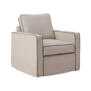 Camif - Fauteuil coton/lin déhoussable Margot