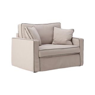 Camif - Fauteuil XL coton/lin déhoussable Margot