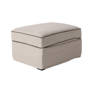 Camif - Pouf coton/lin déhoussable Margot