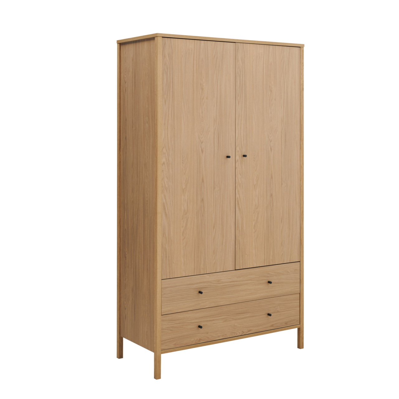 Web PNG 01 de chambres et dressing armoires et dressings bois clair bois simon sofamo camif 10037862 ESSENTIELS PAR CAMIF - Armoire décor bois 2 portes 2 tiroirs Simon