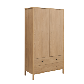Armoire décor bois 2 portes 2 tiroirs Simon par la marque Camif Camif - Armoire décor bois 2 portes 2 tiroirs Simon
