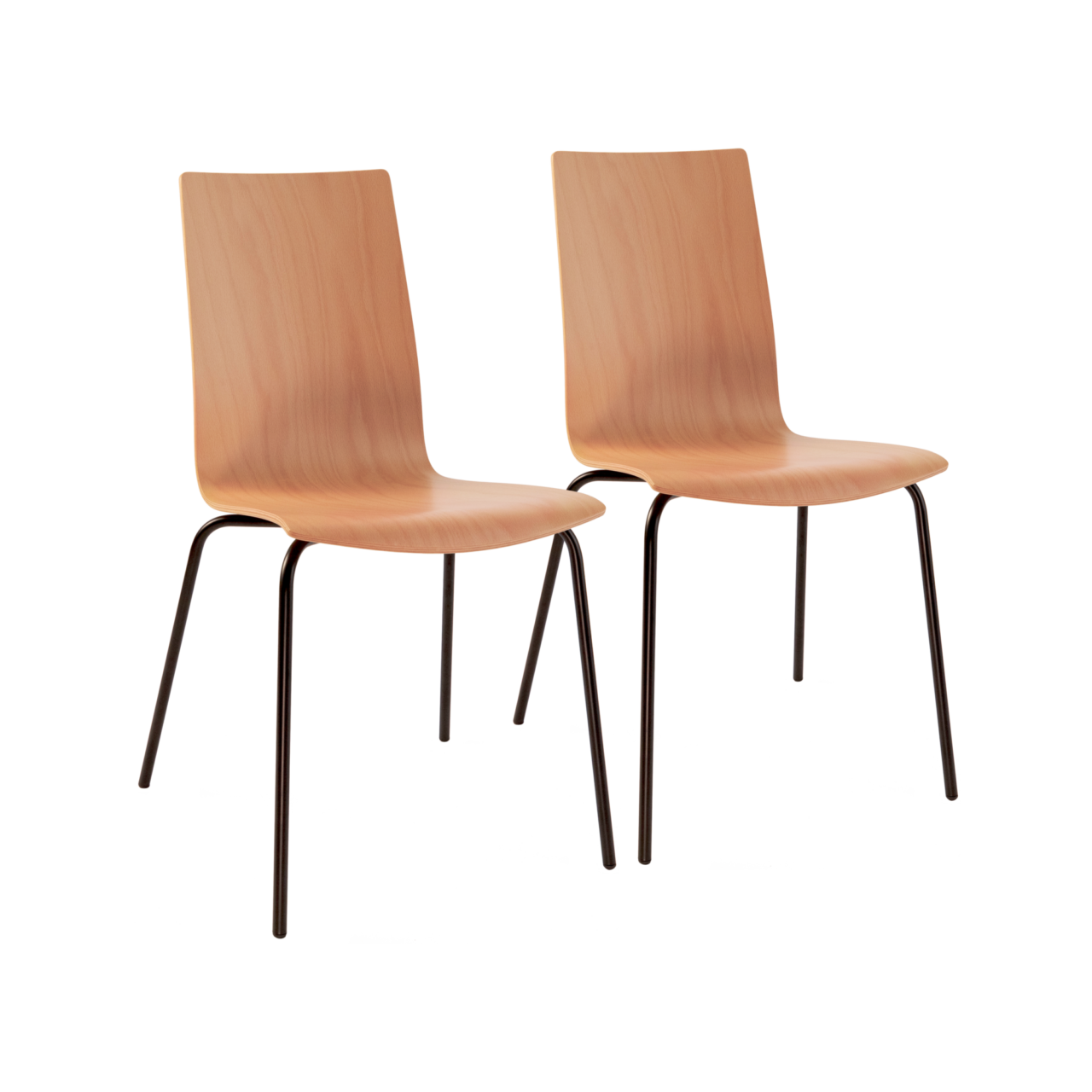 Web PNG 01 de meubles chaises n bois clair bois reda n 10032925 CAMIF SIGNATURE - Lot de 2 chaises hêtre Reda
