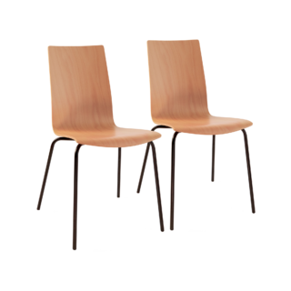 Lot de 2 chaises hêtre Reda par la marque Camif Camif - Lot de 2 chaises hêtre Reda