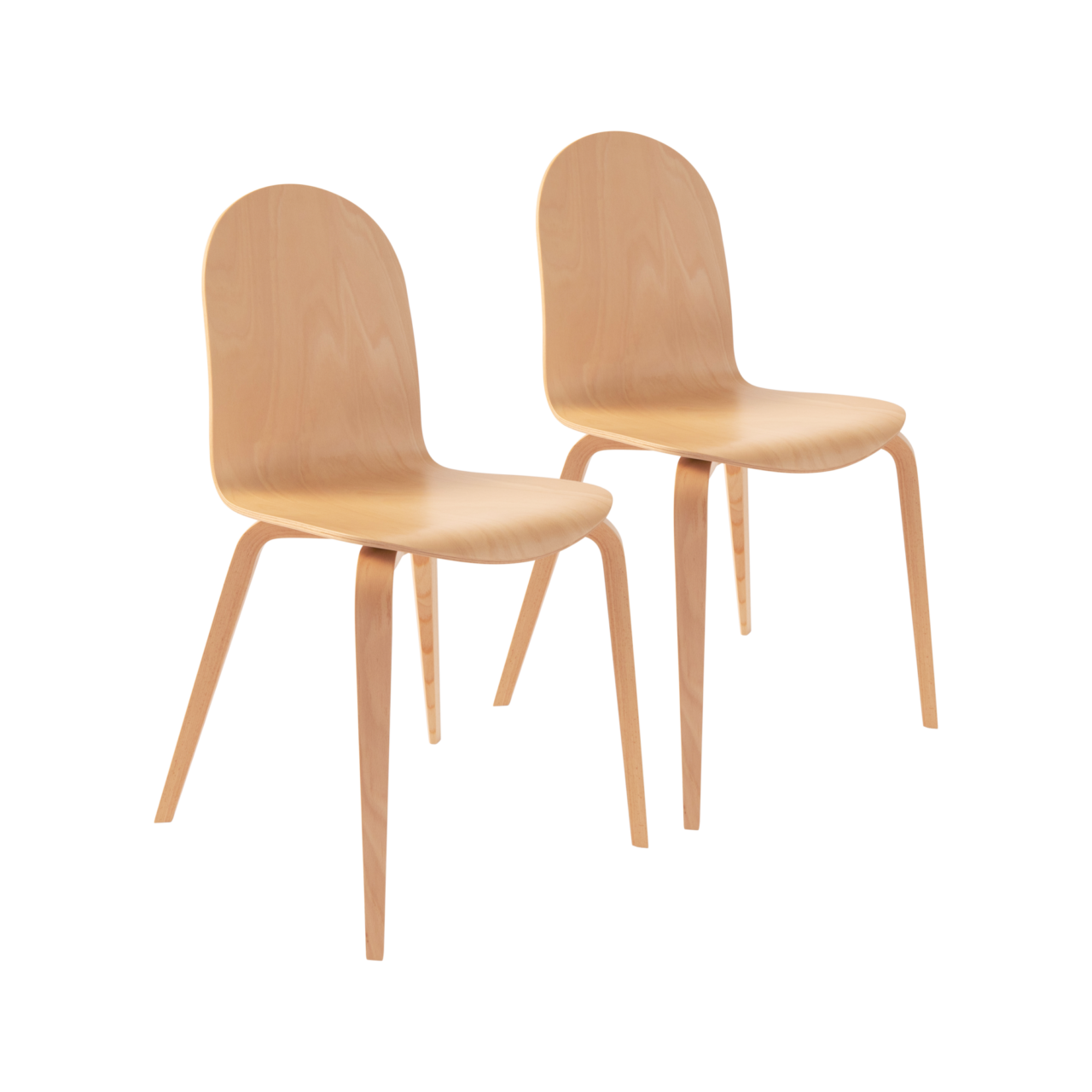 Web PNG 01 de meubles chaises n bois clair bois riaz n 10032929 CAMIF SIGNATURE - Lot de 2 chaises hêtre Riaz