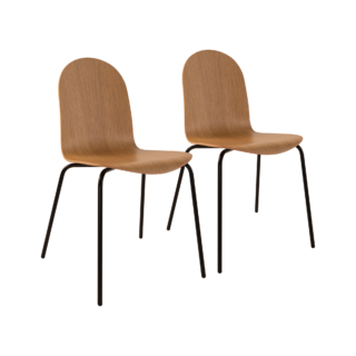 Lot de 2 chaises chêne Riaz par la marque Camif Camif - Lot de 2 chaises chêne Riaz