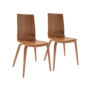 Lot de 2 chaises noyer Reda par la marque Camif Camif - Lot de 2 chaises noyer Reda