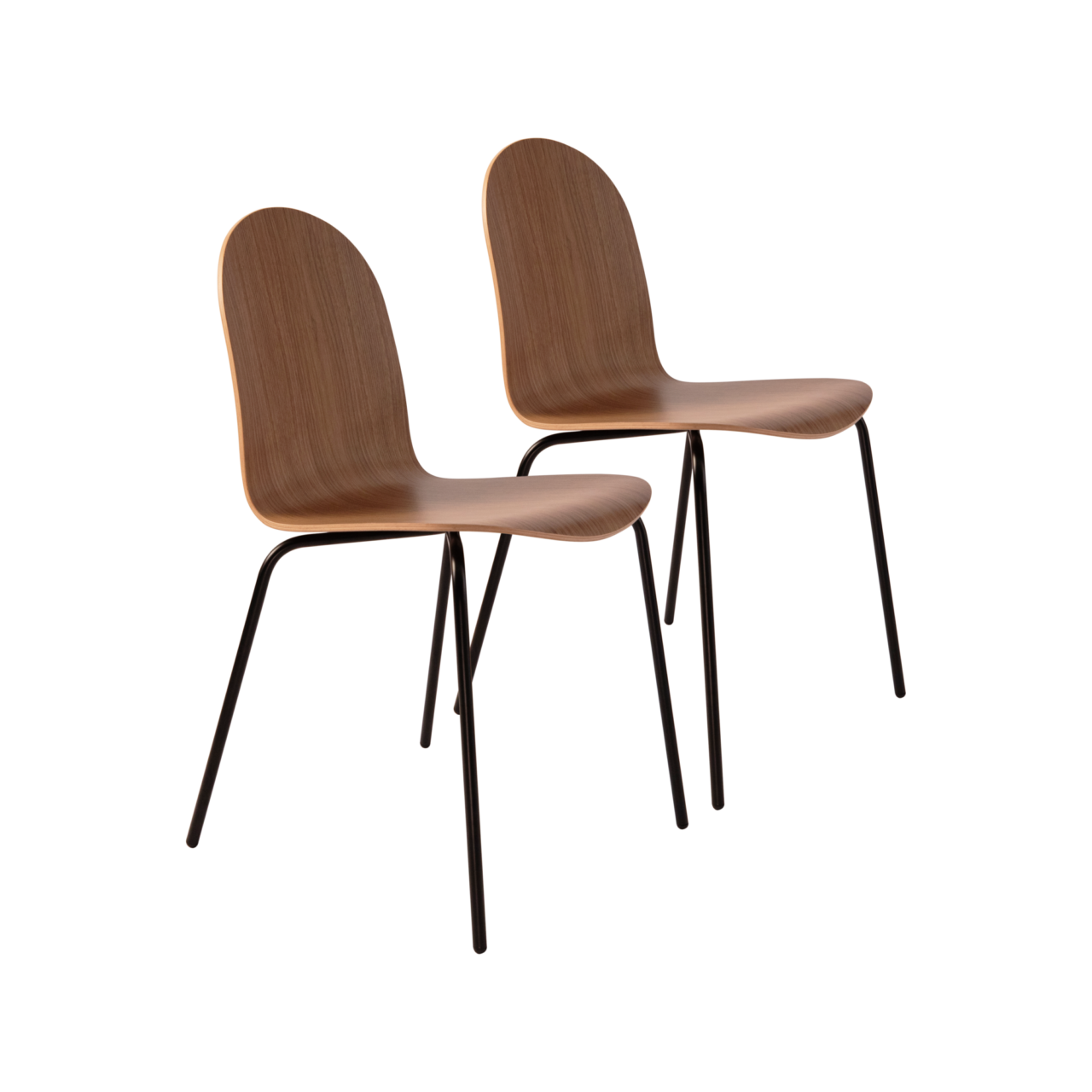 Web PNG 01 de meubles chaises n bois fonce bois riaz n 10032932 CAMIF SIGNATURE - Lot de 2 chaises noyer Riaz