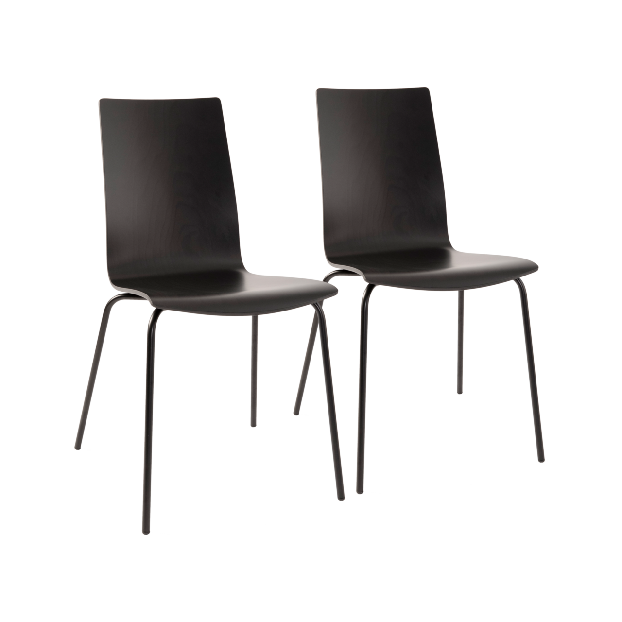 Web PNG 01 de meubles chaises n noir bois reda n 10032926 CAMIF SIGNATURE - Lot de 2 chaises hêtre teinté Reda
