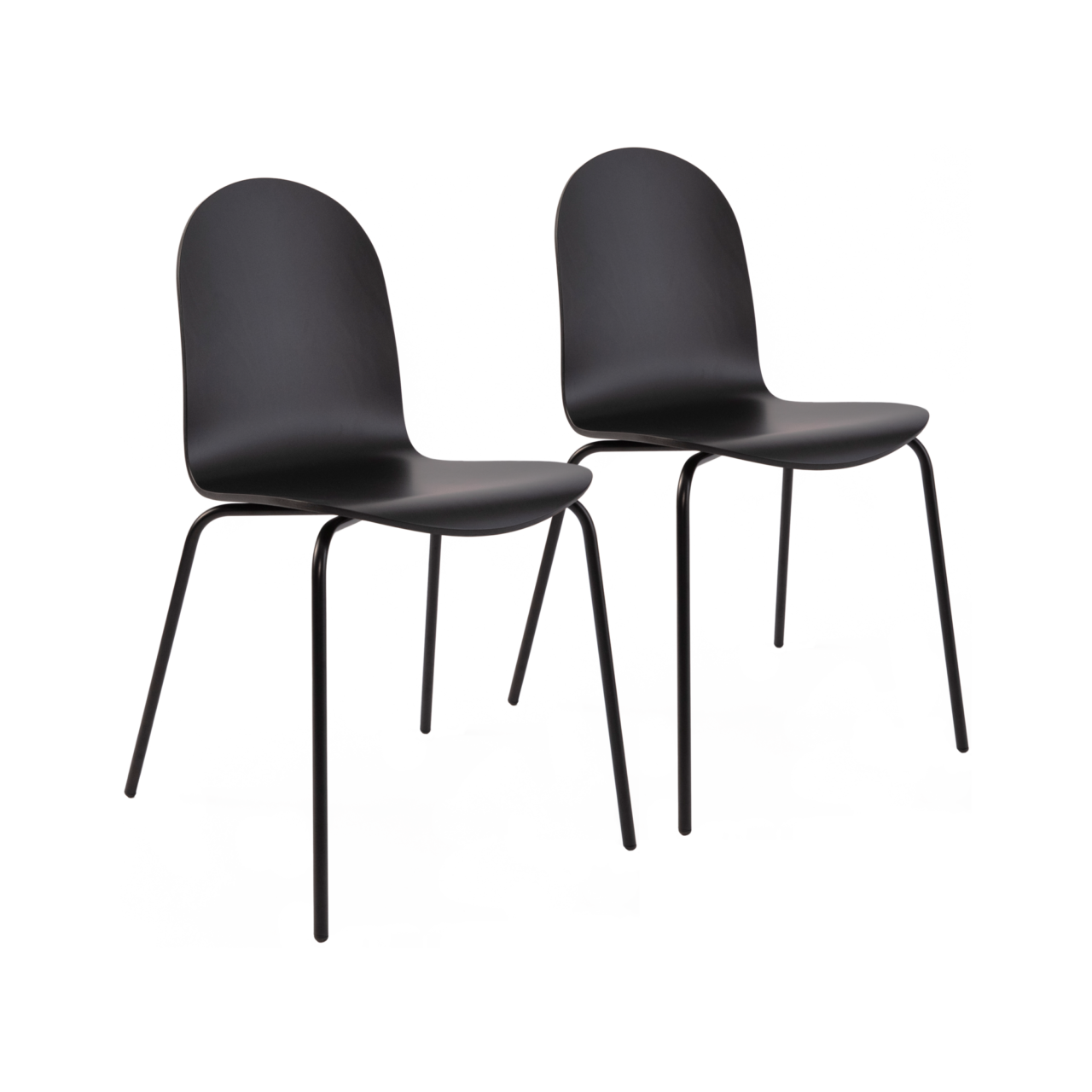 Web PNG 01 de meubles chaises n noir bois riaz n 10032930 CAMIF SIGNATURE - Lot de 2 chaises hêtre teinté Riaz