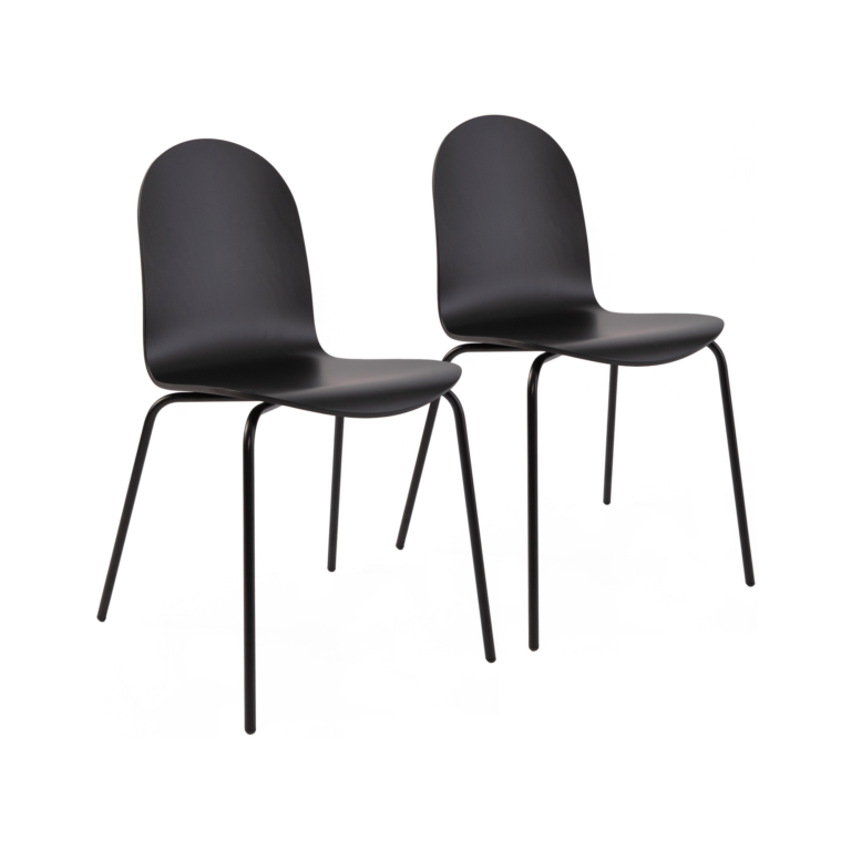 Web PNG 01 de meubles chaises n noir bois riaz n 10032930 CAMIF SIGNATURE - Lot de 2 chaises hêtre teinté Riaz