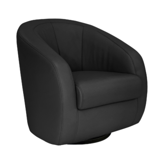 Fauteuil relax pivotant cuir Colin par la marque Camif Camif - Fauteuil relax pivotant cuir Colin
