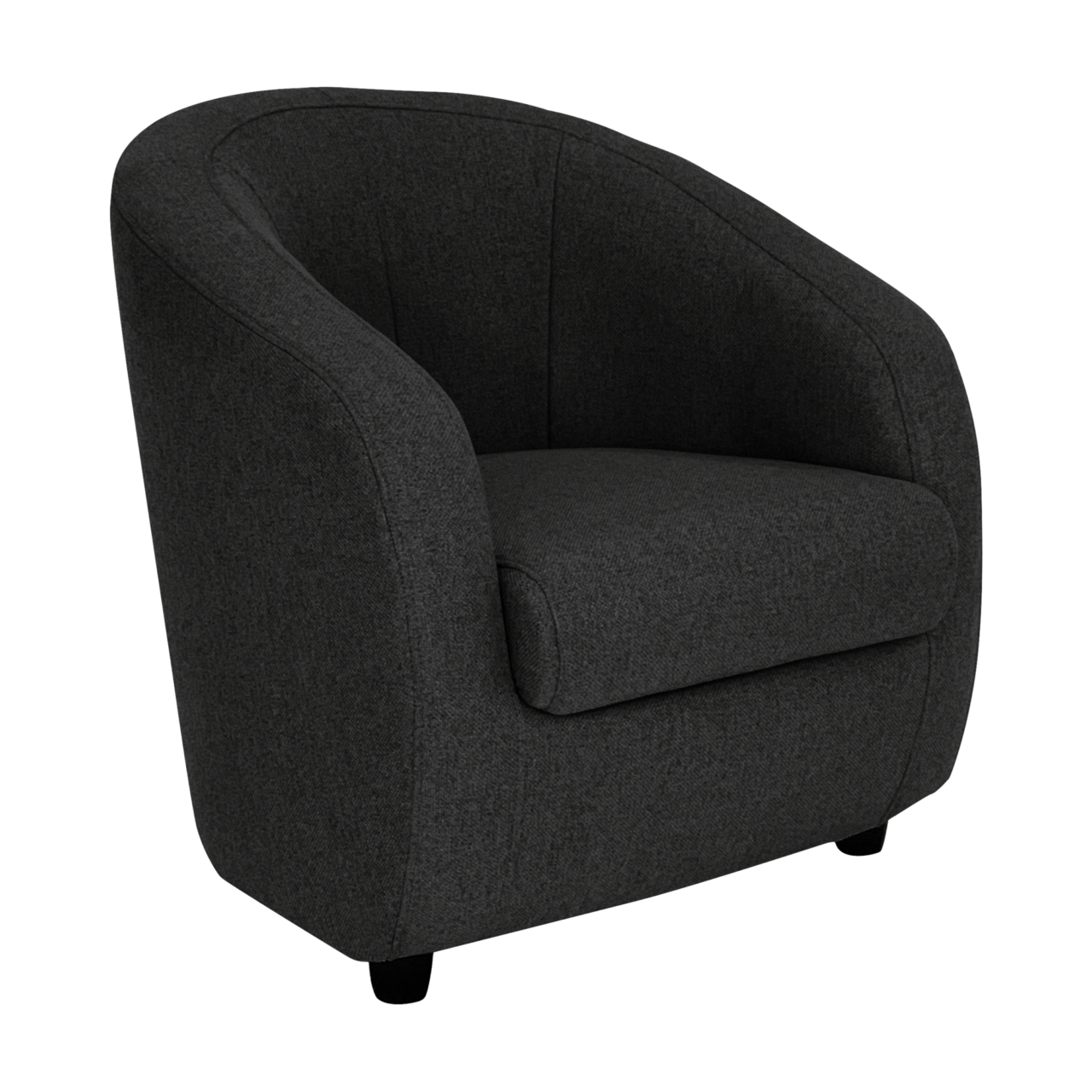 Web PNG 02 de canapes et fauteuils fauteuils niv inf n noir tissus colin n 100378042862 COSI PAR CAMIF - Fauteuil tissu Colin