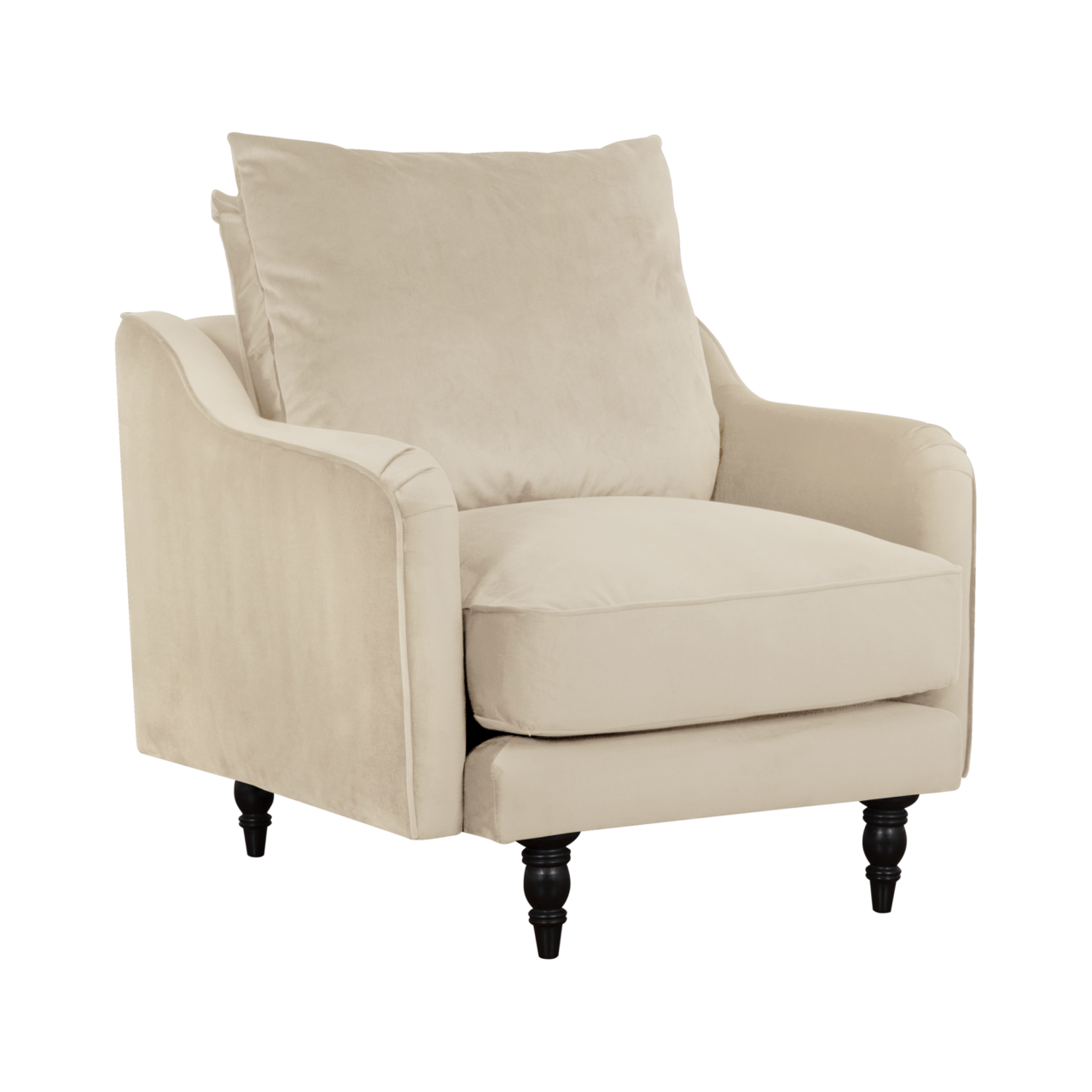 Web PNG 02 de fauteuils fauteuils blanc tissus olie n 100364911920 CAMIF SIGNATURE - Fauteuil velours Olie