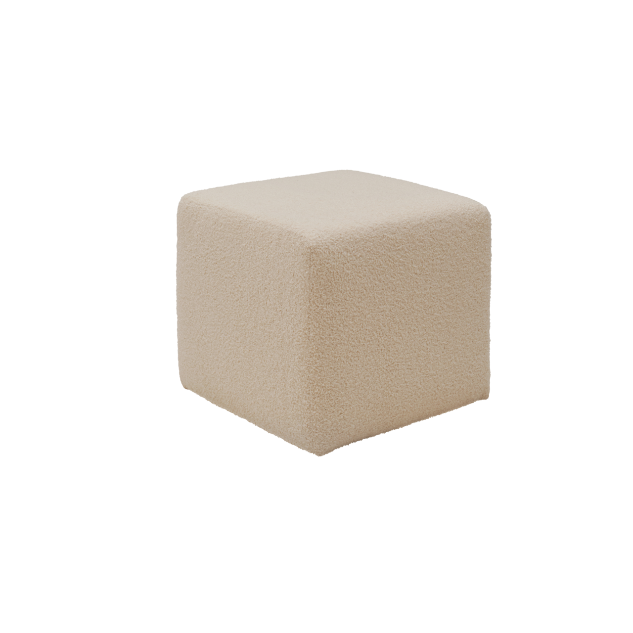 Web PNG 02 de fauteuils poufs et repose pieds beige tissus ome camif 100380023026 ESSENTIELS PAR CAMIF - Pouf bouclette carré Ome