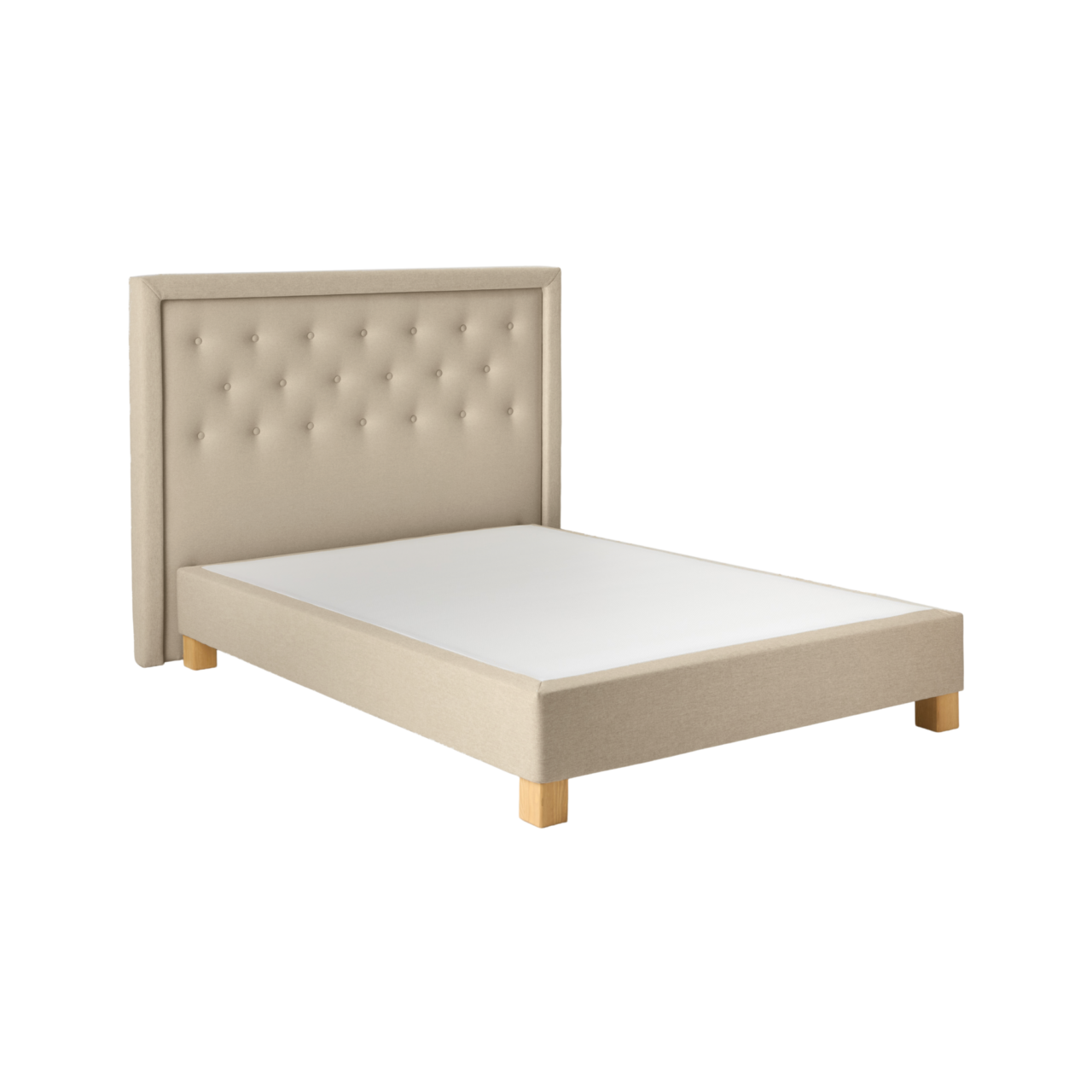 Web PNG 02 de literie sommiers tapissiers camif beige bois grandhotel2 camif 100387513137 COSI PAR CAMIF - Sommier tapissier et tête de lit Grand Hôtel