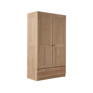Armoire bois massif 2 portes 1 tiroir Iris par la marque Camif Camif - Armoire bois massif 2 portes 1 tiroir Iris