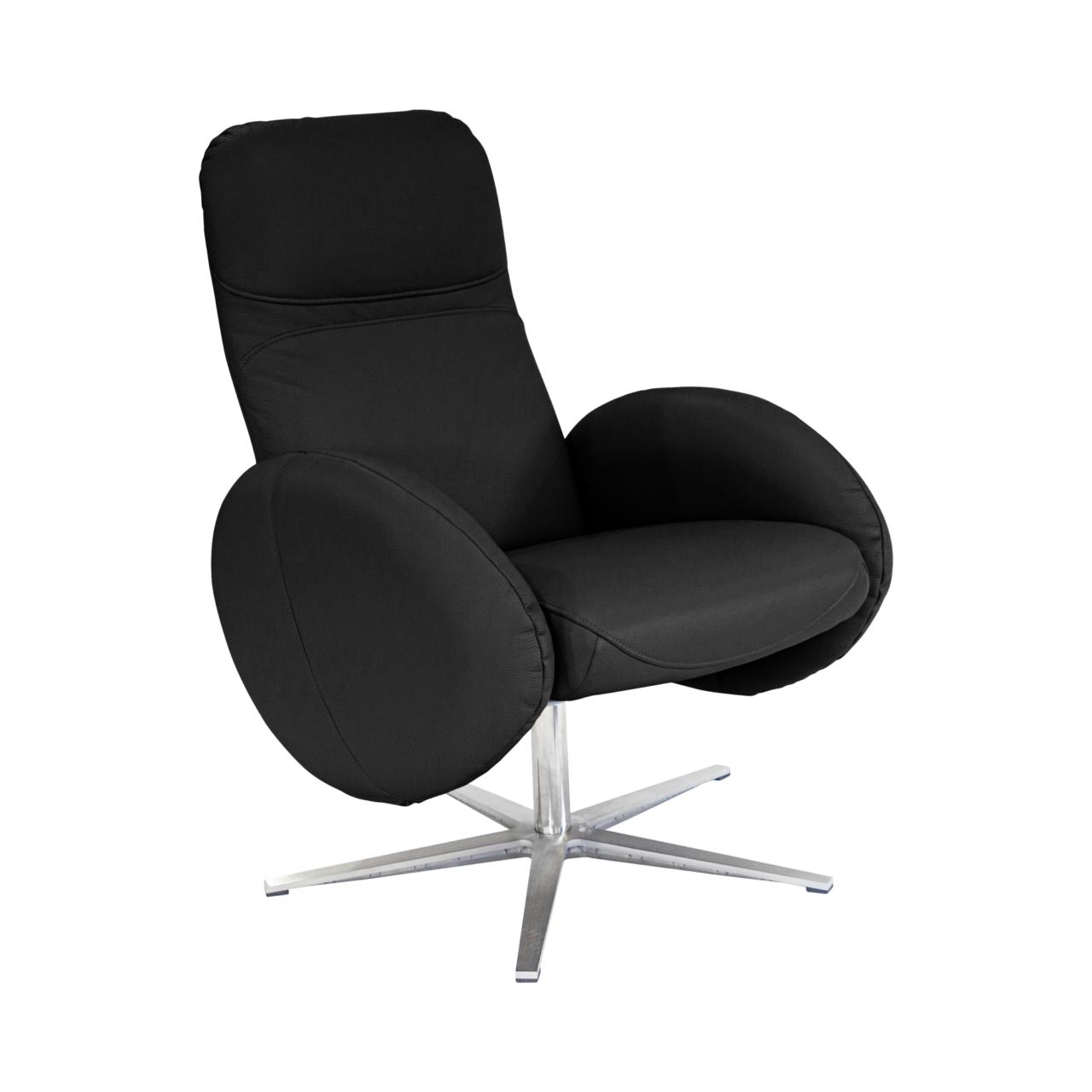 Web PNG 03 de canapes et fauteuils fauteuils relax n noir cuir calix camif 100378162888 CAMIF SIGNATURE - Fauteuil relax cuir Calix