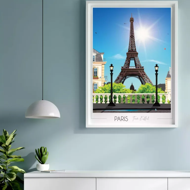 Foliove - Affiche Paris Tour Eiffel - Jour – 50x70 cm (B2)
