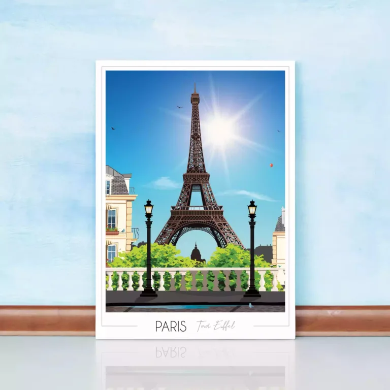 Foliove - Affiche Paris Tour Eiffel - Jour – 50x70 cm (B2)