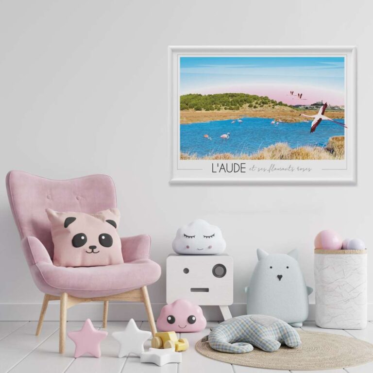 Foliove - Affiche Aude et ses flamants roses – 50x70 cm (B2)