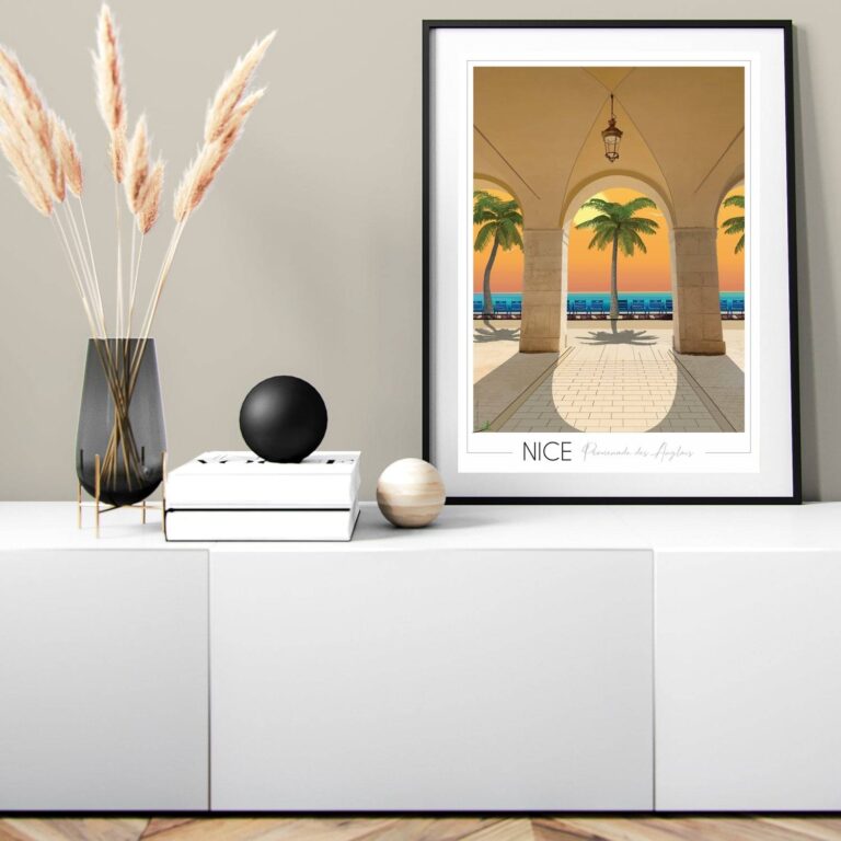 Foliove - Affiche Nice - Promenade des anglais – 50x70 cm (B2)