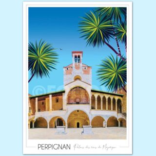 Affiche Perpignan – Palais des rois de Majorque par la marque Foliove Foliove - Affiche Perpignan – Palais des rois de Majorque