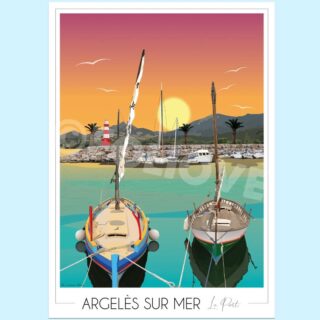 Affiche Argelès sur Mer Port par la marque Foliove Foliove - Affiche Argelès sur Mer Port