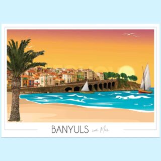 Affiche Banyuls sur Mer arcades par la marque Foliove Foliove - Affiche Banyuls sur Mer arcades