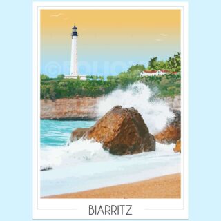 Affiche Phare de Biarritz par la marque Foliove Foliove - Affiche Phare de Biarritz