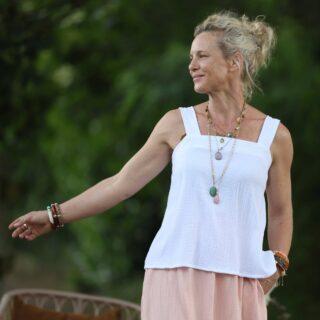 Quintessence - Blouse Florence – Double gaze de coton blanche