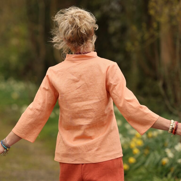 Quintessence - Blouse Madeleine – Lin Abricot – XXL