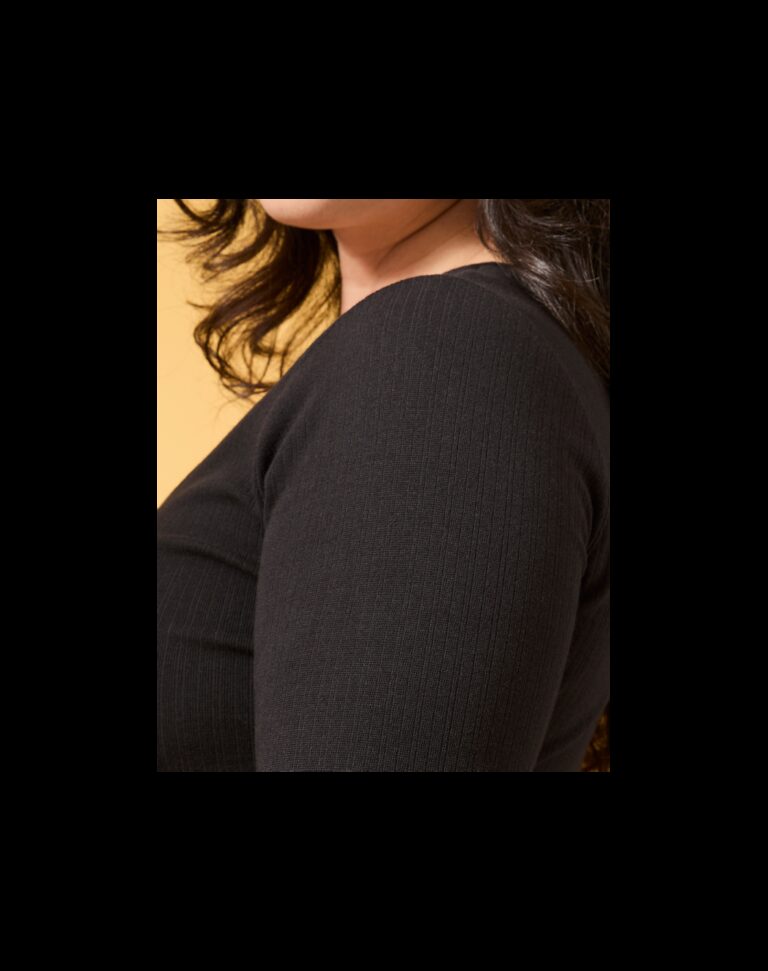 Maison Lemahieu - Body noir manches 3/4 – XS