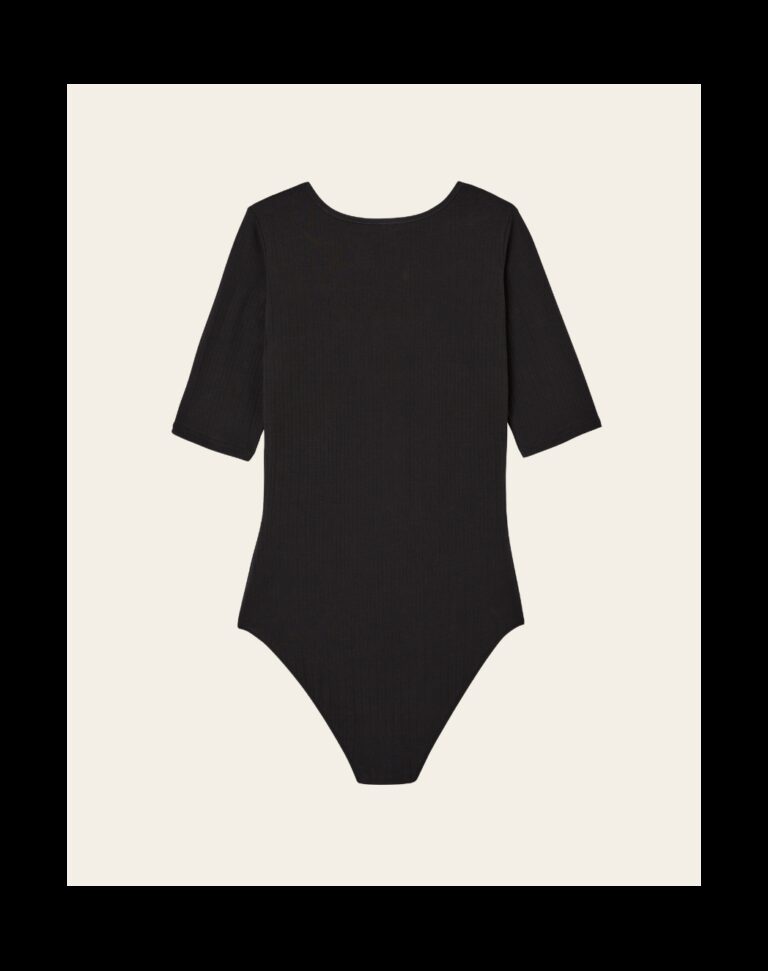 Maison Lemahieu - Body noir manches 3/4 – XS