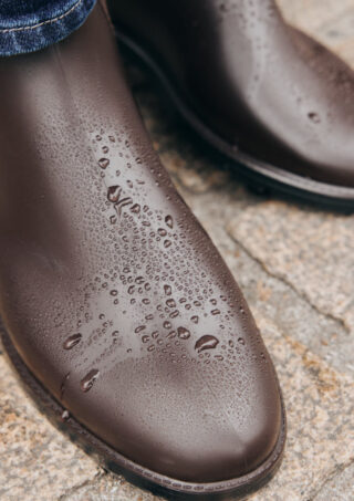 Boots Montpluie Marron Jacquard par la marque Montlimart Montlimart - Boots Montpluie Marron Jacquard