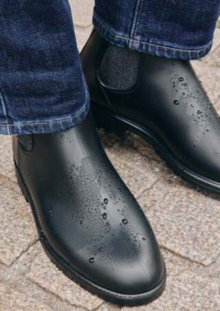 Boots Montpluie Noir Chevrons par la marque Montlimart Montlimart - Boots Montpluie Noir Chevrons