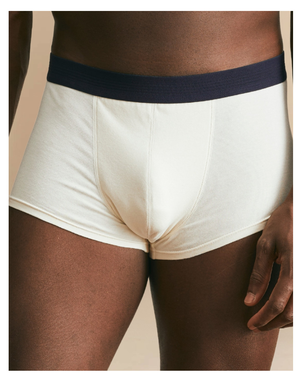 boxer court en coton bio naturel Naturel