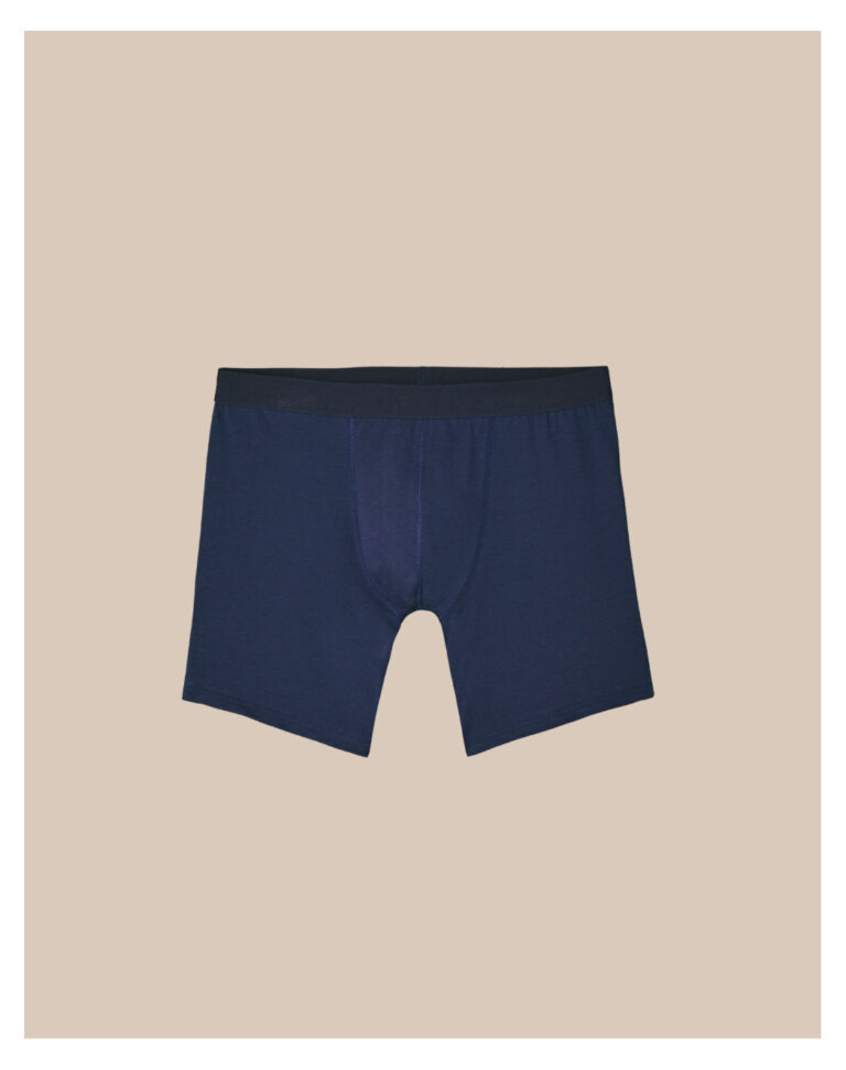 Maison Lemahieu - Boxer long en Coton BIO - Bleu Minuit – S