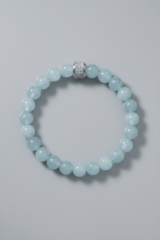 NEIJE - Bracelet Aigue Marine Or Blanc