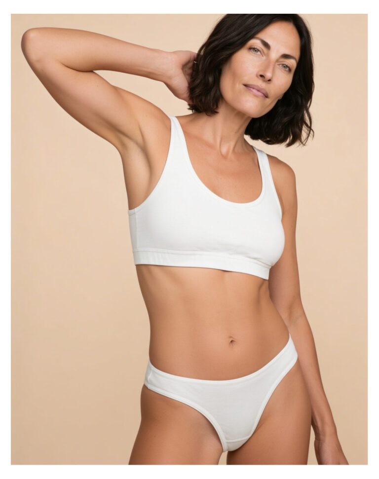 Maison Lemahieu - Brassière 100% en Coton BIO - Blanc – 2XL