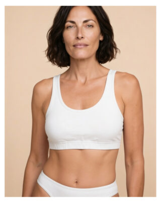 Brassière 100% en Coton BIO – Blanc par la marque Maison Lemahieu Maison Lemahieu - Brassière 100% en Coton BIO – Blanc