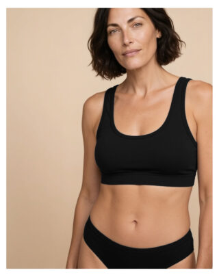 Brassière 100% en Coton BIO – Noir par la marque Maison Lemahieu Maison Lemahieu - Brassière 100% en Coton BIO – Noir