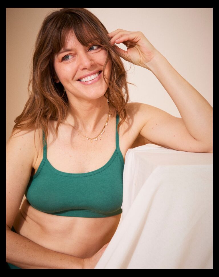 Maison Lemahieu - Brassière coton modal - Vert – 2XL