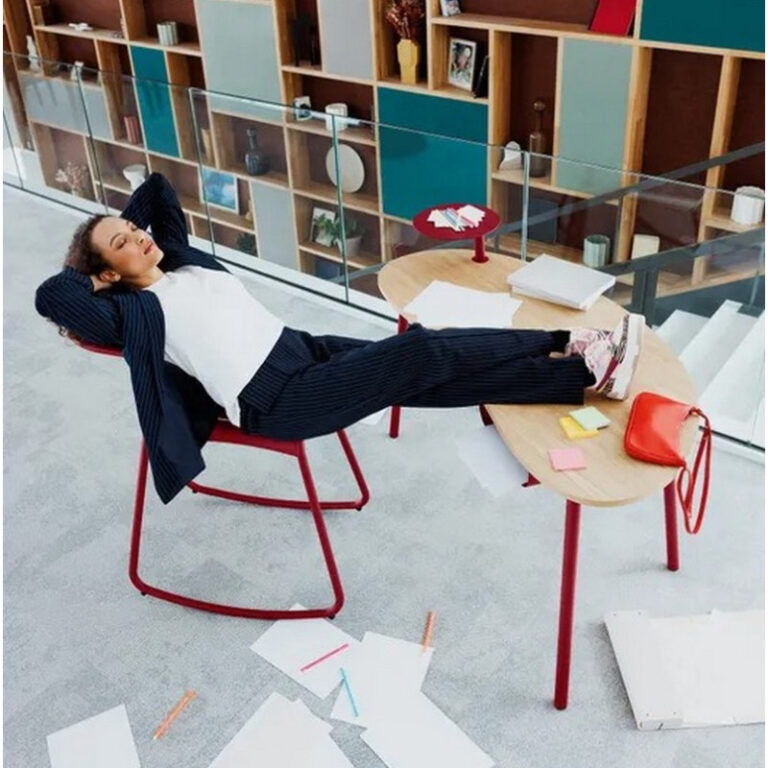 FERMOB - Bureau FERMOB Nuage chêne en bois et métal - 25 coloris