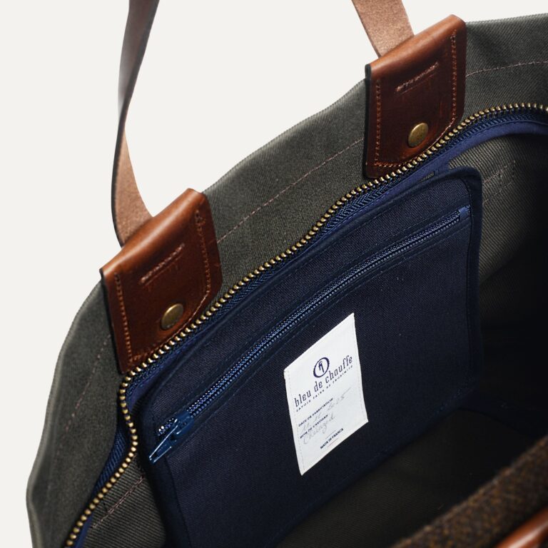 Bleu De Chauffe - Cabas business Méline - Kaki BM/Tweed