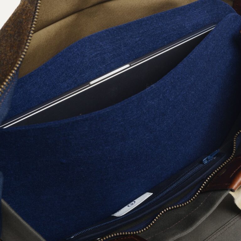 Bleu De Chauffe - Cabas business Méline - Kaki BM/Tweed